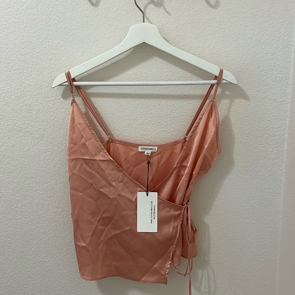 NEW Silk Soft Pink Wrap Cami